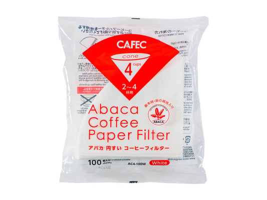 Cafec - Abaca 2-4 cup paper filters (pack of 100)